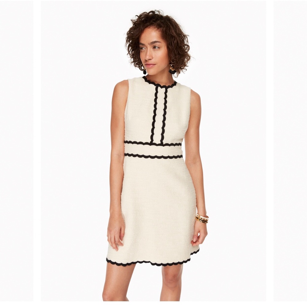 NWT Kate Spade Scallop Tweed Dress Sz 4
